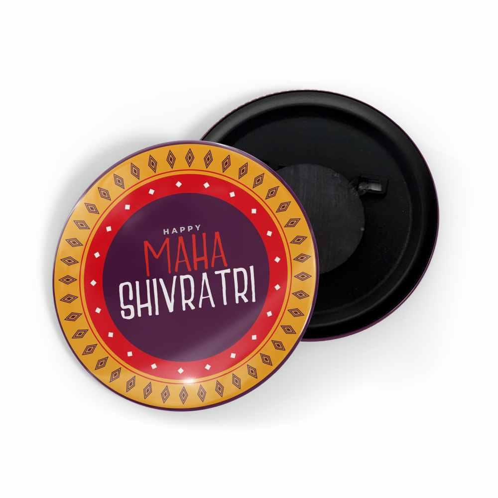 dhcrafts Fridge Magnet Multicolor Maha Shivratri D1 Glossy Finish Design Pack of 1